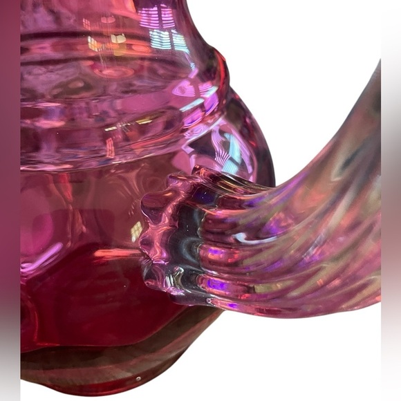 A. A. Importing Company Cranberry Glass Thumbprint Pitcher - Picture 7 of 13